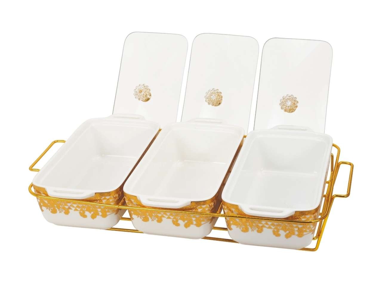 Wadah Saji Serena dengan Rak CRG916 Gemini Gold